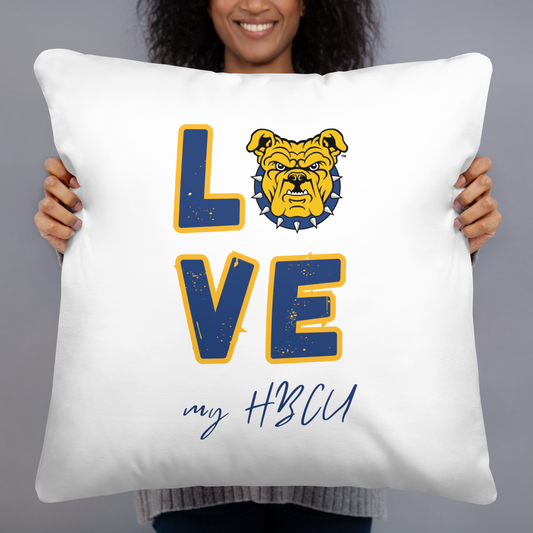 NCA&TSU Love my HBCU Pillow with Aggie Pride! on back