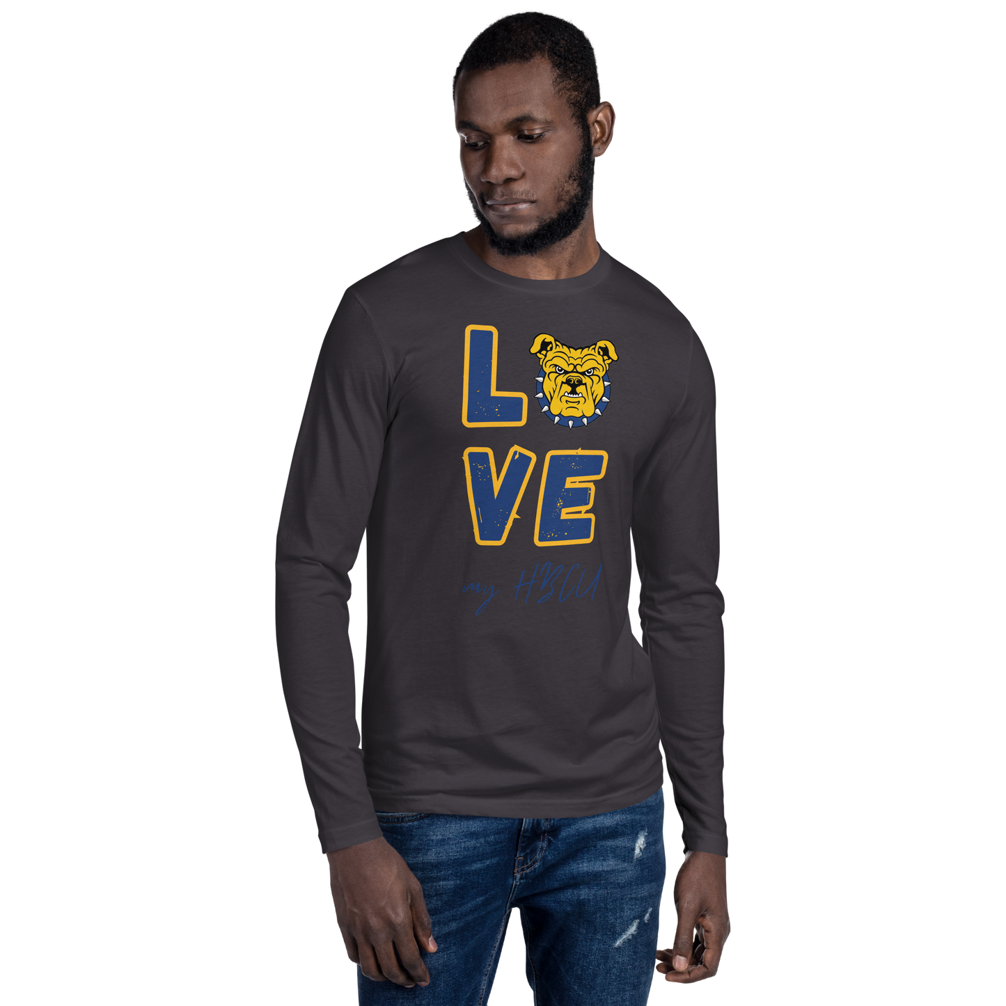 Aggie Love my HBCU Long Sleeve Fitted Crew