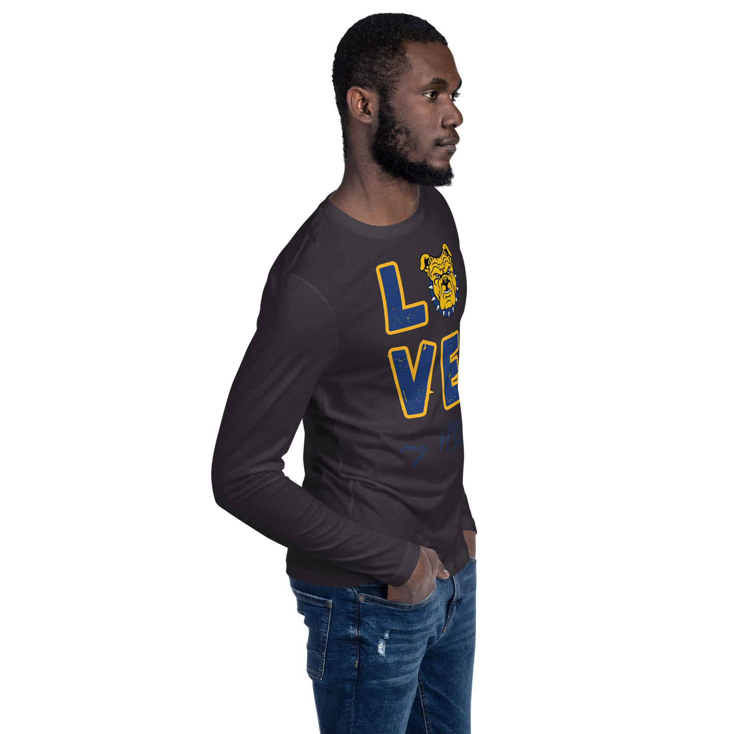 Aggie Love my HBCU Long Sleeve Fitted Crew