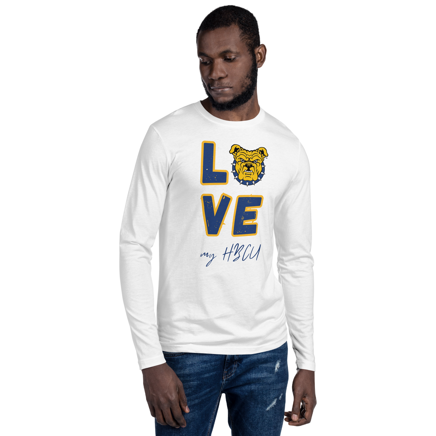 Aggie Love my HBCU Long Sleeve Fitted Crew