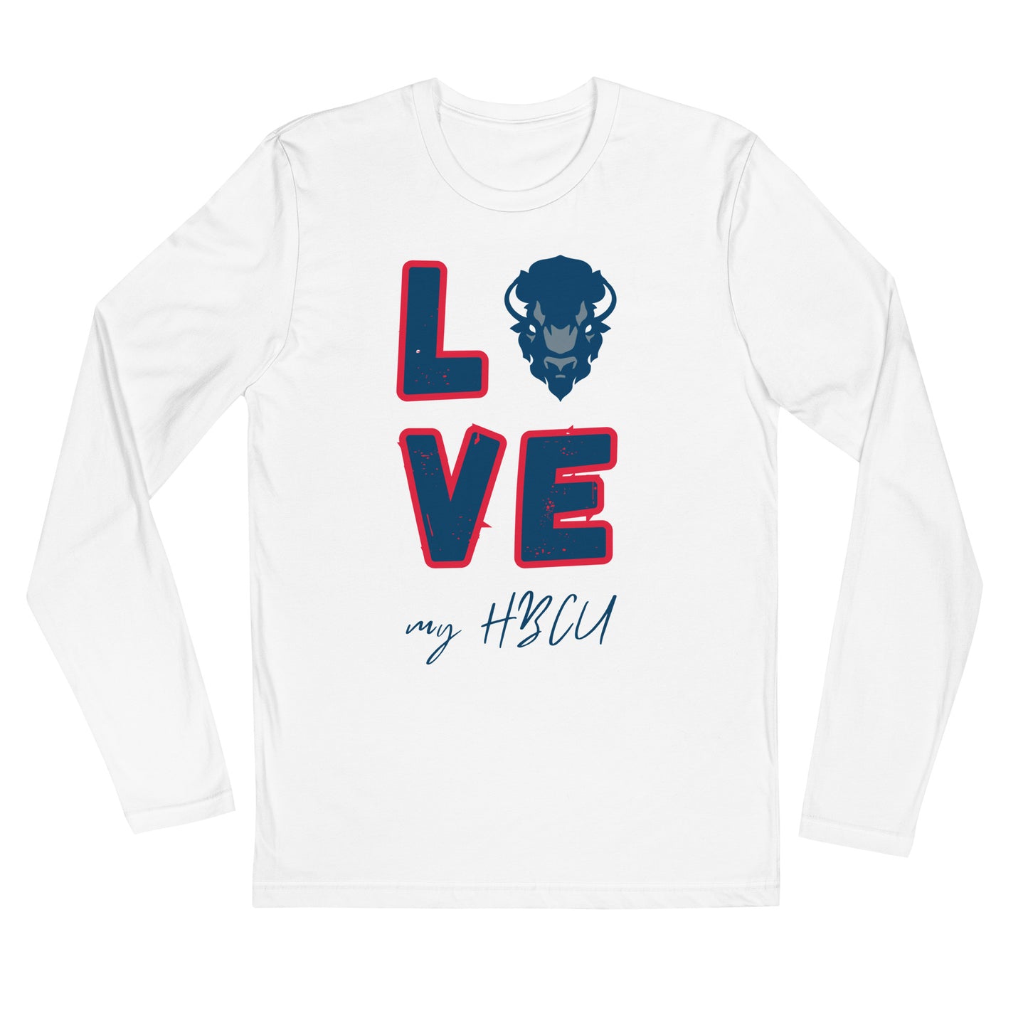 Howard Love my HBCU Long Sleeve Fitted Crew