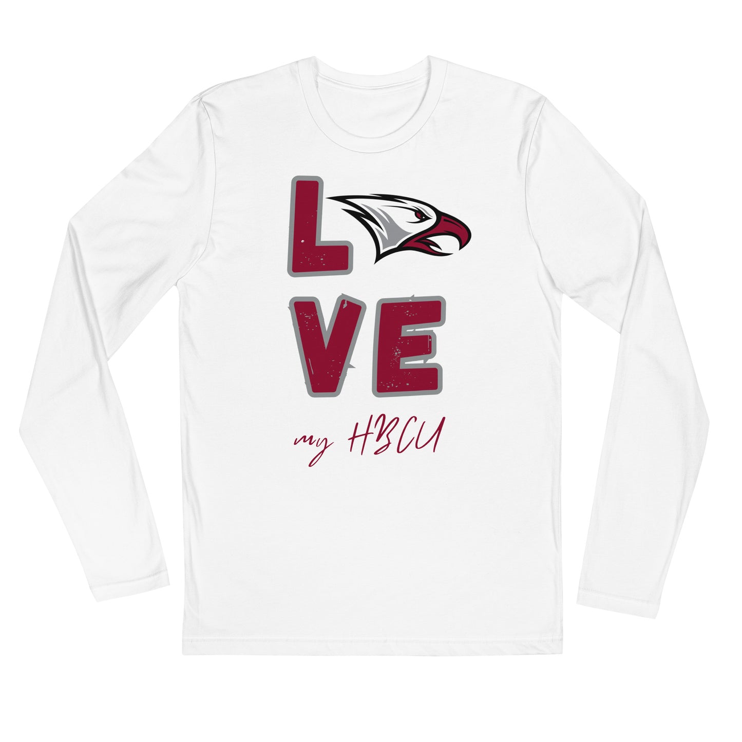 NCCU Love my HBCU Long Sleeve Fitted Crew