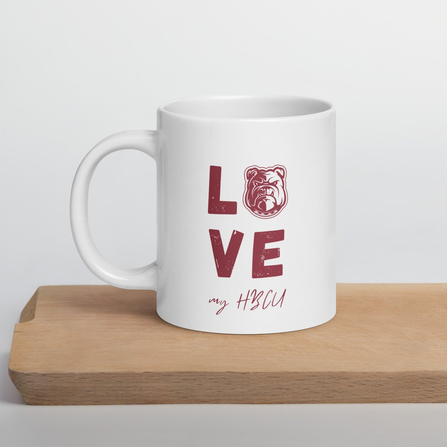 AA&M Love my HBCU 20 oz White glossy mug