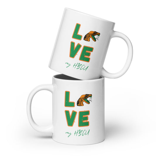 FAMU Love my HBCU glossy mug - 20 oz