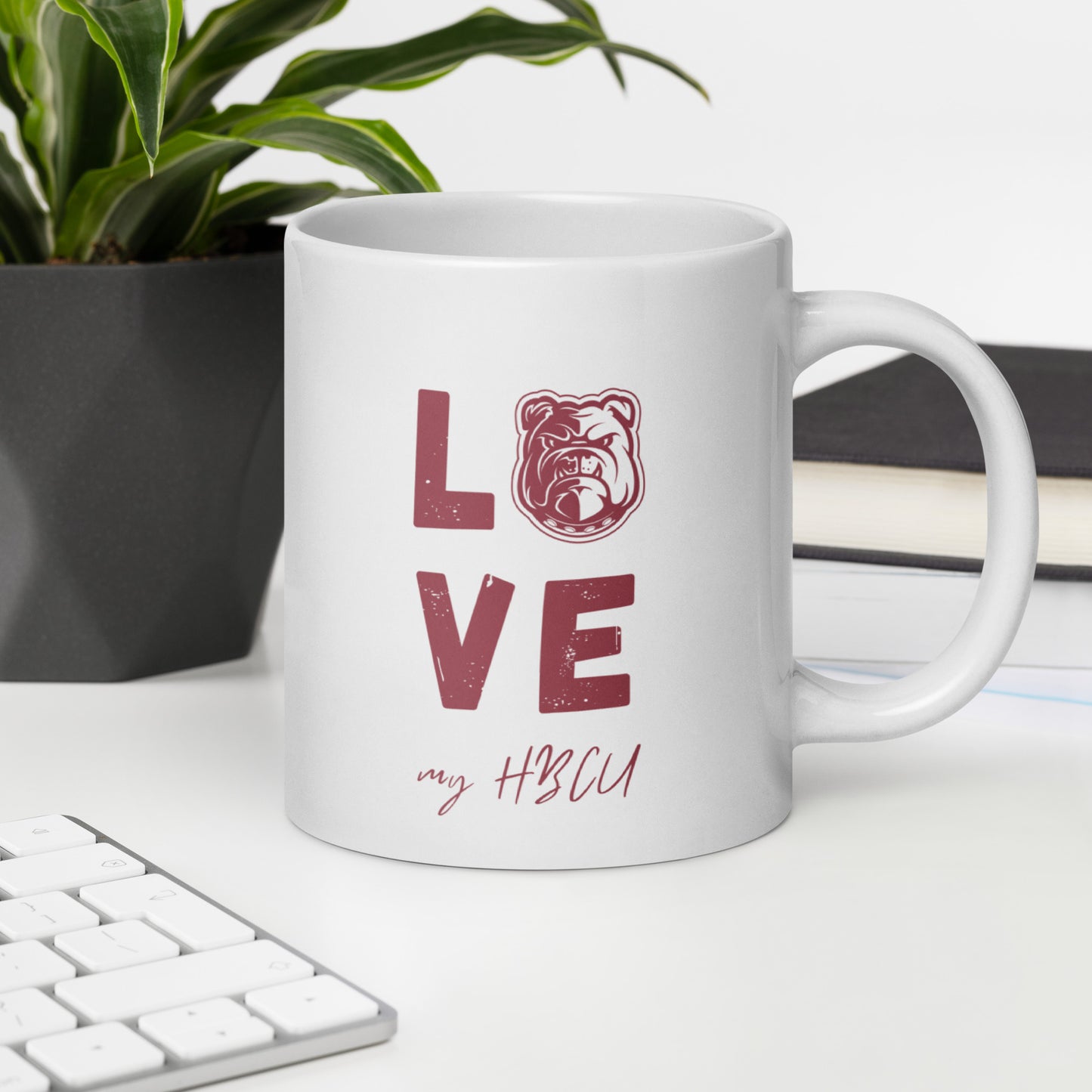 AA&M Love my HBCU 20 oz White glossy mug